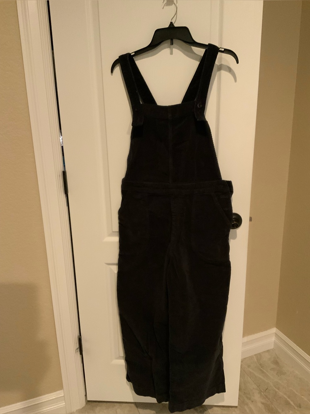 Patagonia Black Corduroy Overalls SZ 12 Back To School